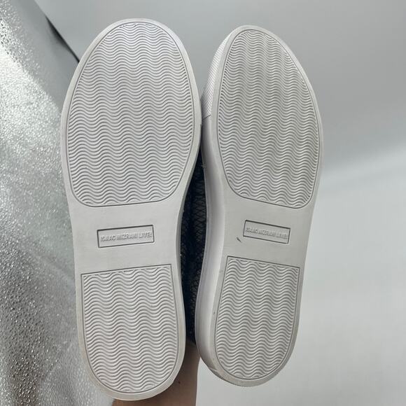 Isaac Mizrahi Live! SOHO Quilted Camo Printed Lace-Up Sneakers Size 10 M Grey - Picture 4 of 10